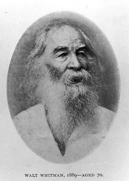 Walt Whitman, photographed in 1889 (b  /  w photo)