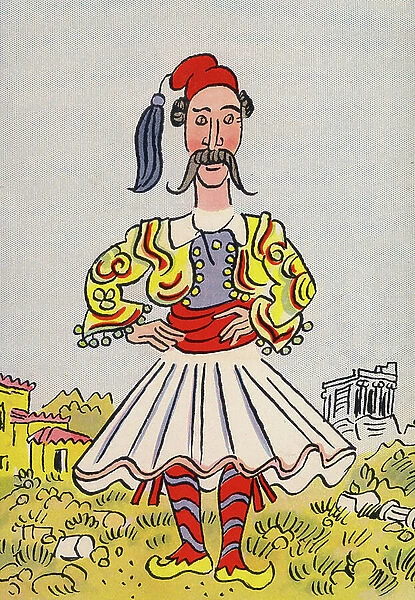 Walter Trier's crazy costumes: Greece (colour litho)