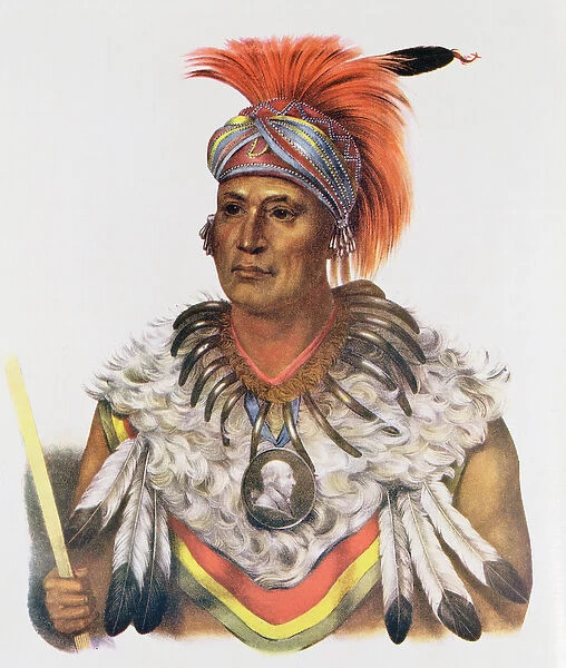 Wapella or the Prince Chief of the Foxes, 1837, illustration from The Indian
