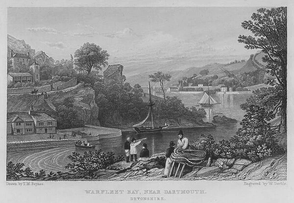 Warfleet Bay, near Dartmouth, Devonshire (engraving)