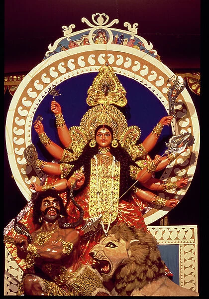 The Warrior Goddess Durga Slaying the Demon Mahesasura