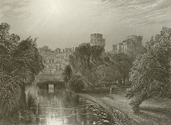 Warwick Castle, before the Fire (engraving)