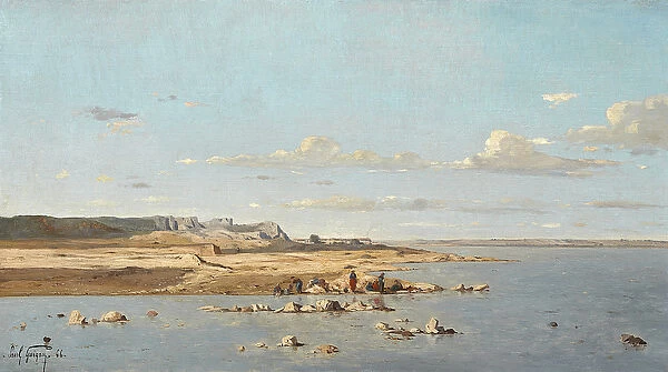 Washerwomen on the Banks of the Durance, 1866 (oil on canvas)