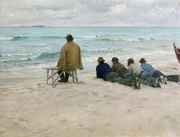On watch, 1889 (oil on canvas)