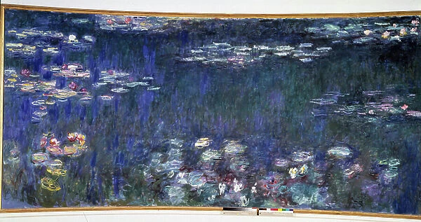 The water lilies, green reflections. Diptych left part, 1914-1926 (oil on canvas)