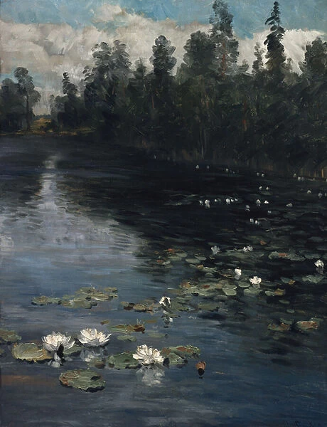 Water lilies (oil on canvas)