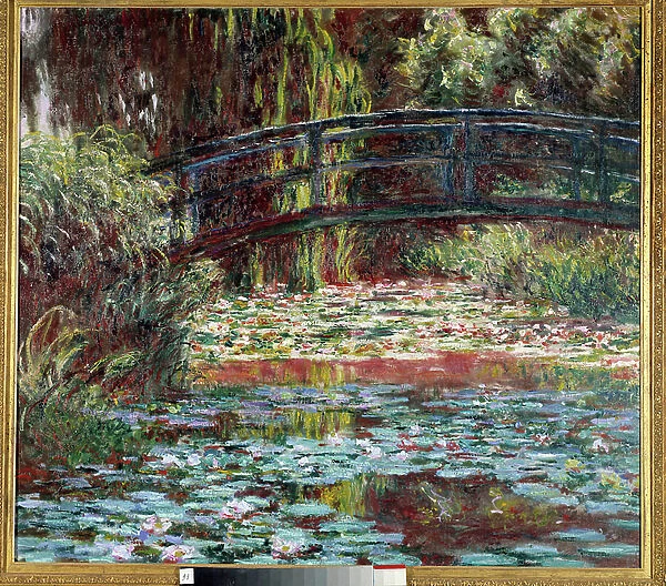 The water lily pond in Giverny, 1895-1900 (oil on canvas)