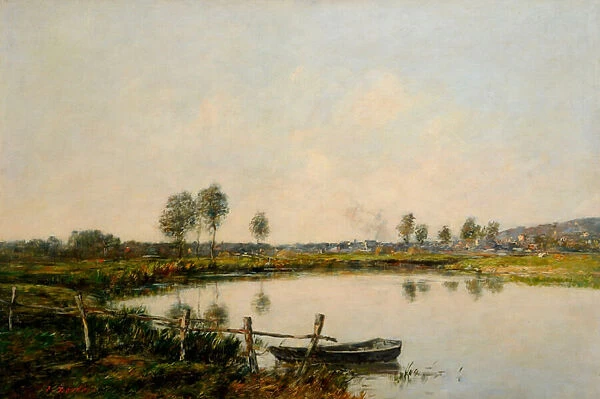 The Water Meadows at Deauville, France (oil on canvas)