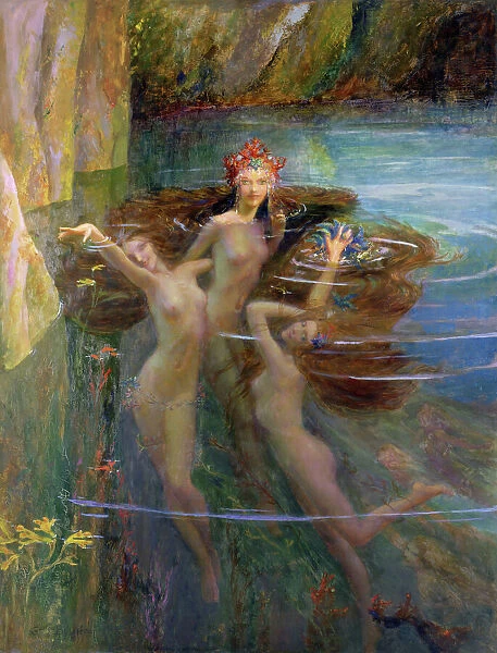 Water Nymphs, 1927 (oil on canvas)