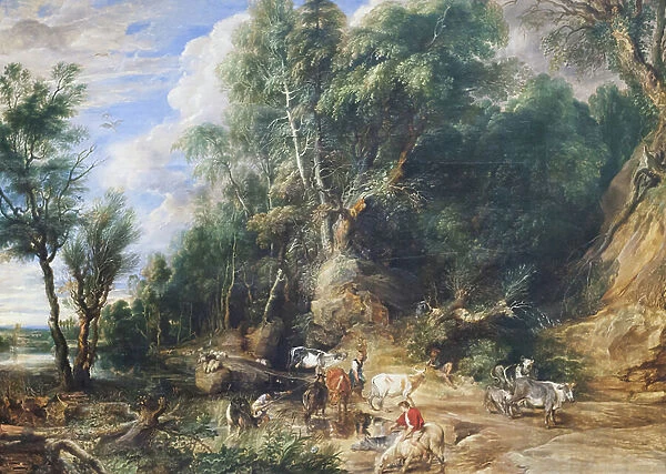 The Watering Place, c. 1615-22 (oil on oak)