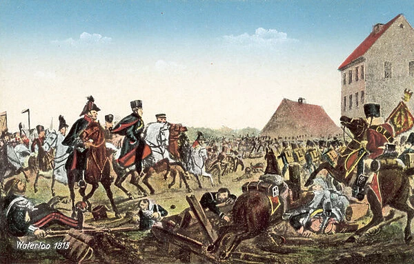 Waterloo 1815, Battle of Mont St Jean (colour litho)