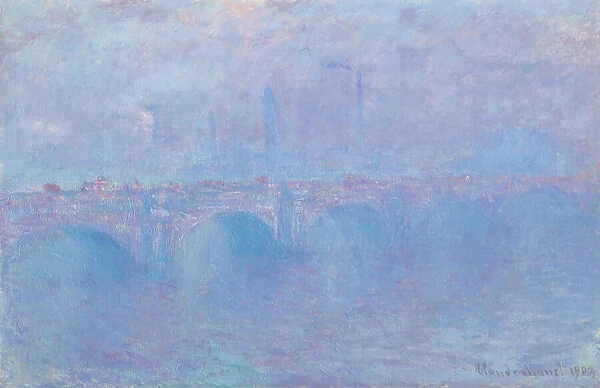Waterloo Bridge, effet de brouillard, 1903 (oil on canvas)