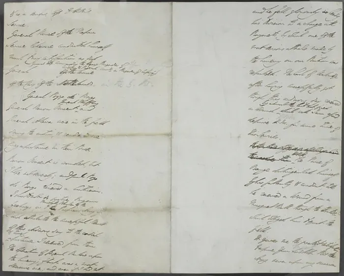 Framed Print : The Waterloo despatch: autograph draft, by Arthur Wellesley, 1st Duke of Wellington