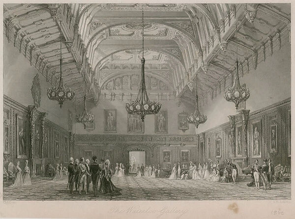 The Waterloo Gallery, Buckingham Palace. Published 1840 (engraving)