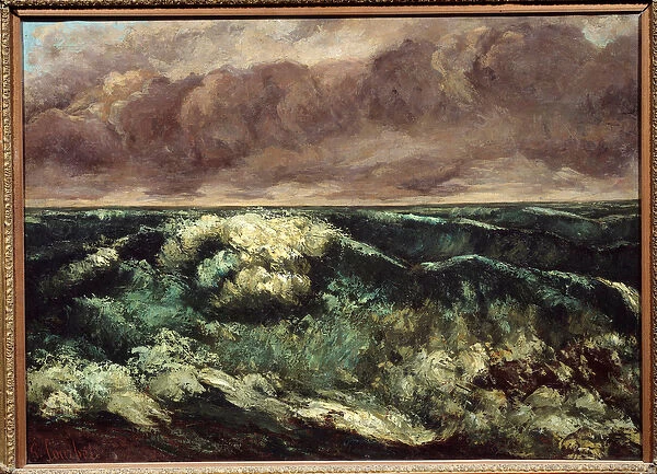 The wave. Painting by Gustave Courbet (1819-1877), 19th century. Oil on canvas. Dim: 0