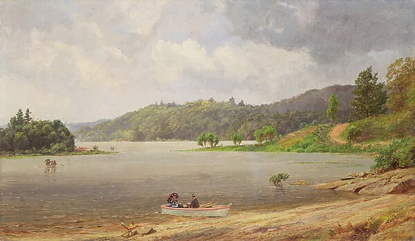On the Wawayanda Lake, New Jersey (oil on canvas)