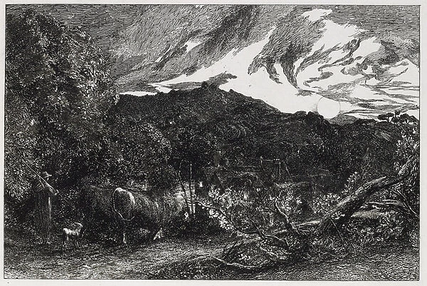 The Weary Ploughman, 1858 (etching and drypoint)