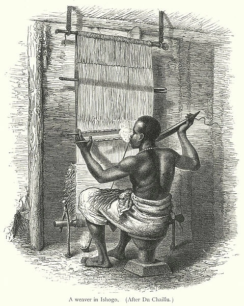 A weaver in Ishogo (engraving)