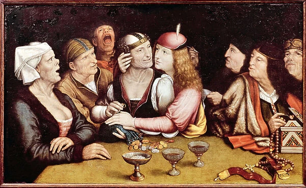 The Wedding Contract - Painting by Quentin Metsys (Matsys, Massys, Matsijs) (1466-1530)