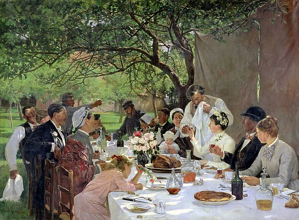 The Wedding Meal at Yport, 1886 (oil on canvas)
