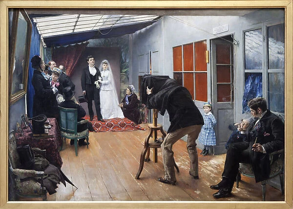 A wedding with the photographer, Painting made in 1879 by Pascal Adolphe Jean Dagnan Bouveret (1852-1929). Photography, KIM Youngtae, Lyon, Musee des Beaux Arts de Lyon