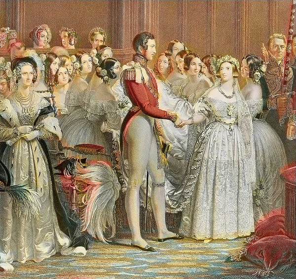 Wedding Of Queen Victoria with Prince Albert of Saxony Cobourg Gotha in Saint James