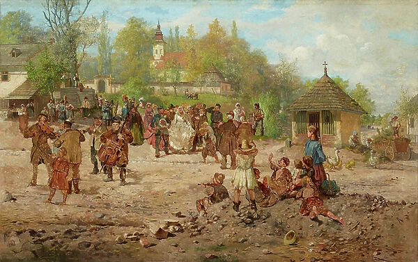 Wedding at Salwator (oil on canvas)
