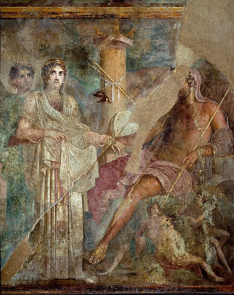 The wedding of Zeus and Hera on Mount Ida. 1st century AD. (fresco)