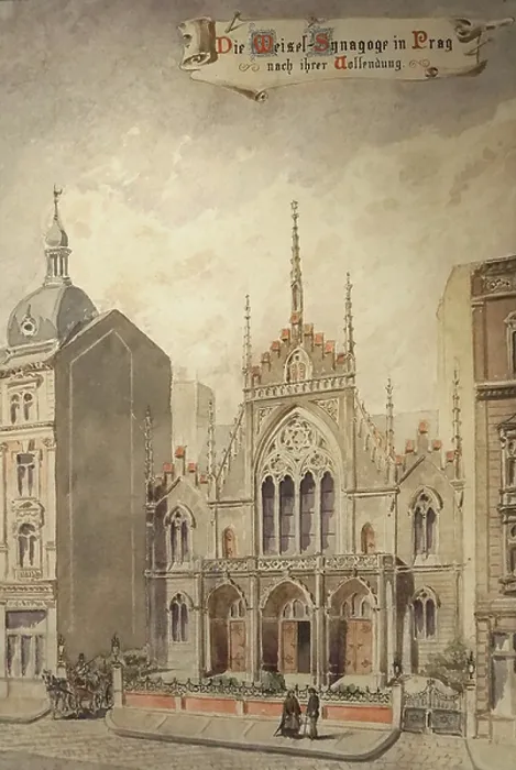 Framed Print : The Weisel Synagogue, Prague (drawing) Framed Print : The Weisel Synagogue, Prague (drawing)