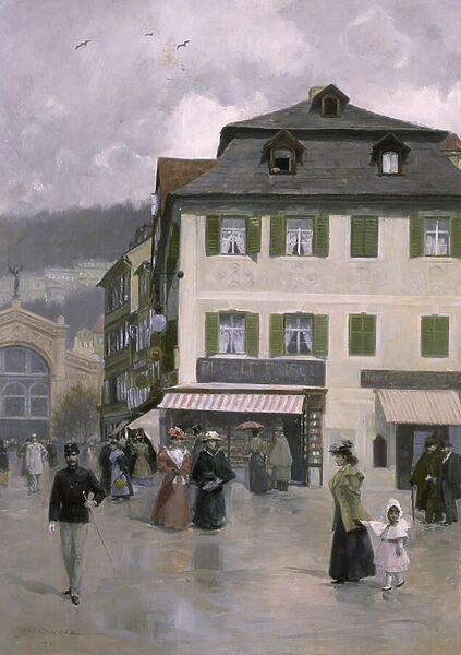 Weiszer Schwan (The Schiller House), 1895 (watercolour)