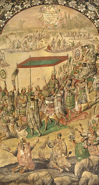 The Welcoming of Montezuma (Moctezuma, Moteuczoma, Motecuhzoma)(1466-1520