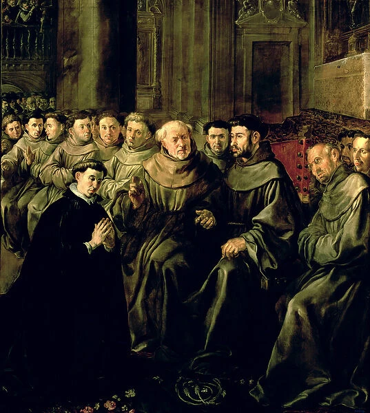 Welcoming St. Bonaventure (1221-74) into the Franciscan Order, c. 1628 (oil on canvas)