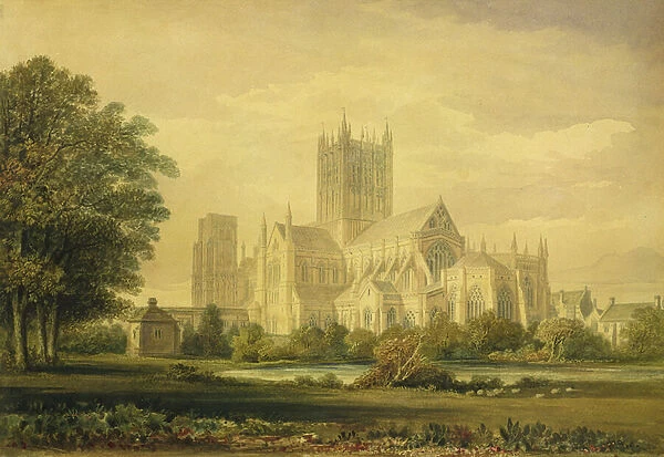 Wells Cathedral, 1821 (w  /  c)