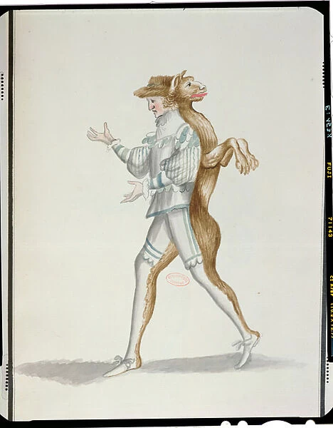 Werewolf costume for the Ballet de la Nuit by Jean-Baptiste Lully (1632-87