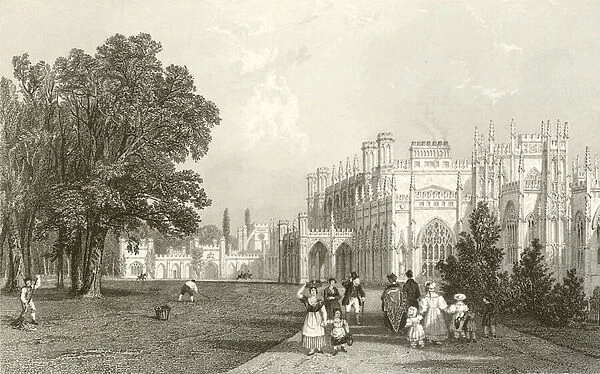 West Front of Eaton Hall, Cheshire (engraving)
