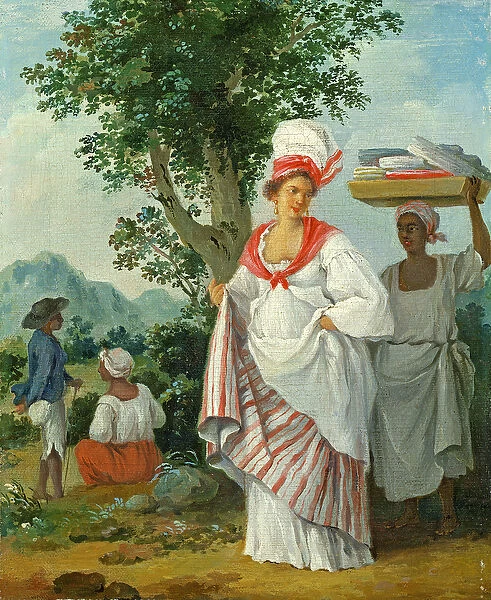 West Indian Creole Woman with her Black Servant, c. 1780 (oil on canvas)