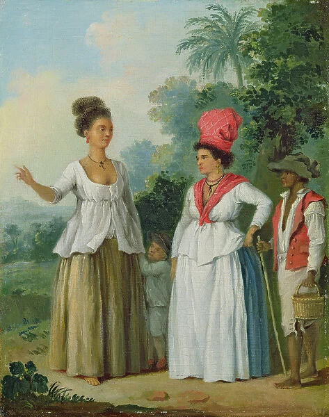 West Indian Women of Colour, with a Child and Black Servant, c. 1780 (oil on canvas)