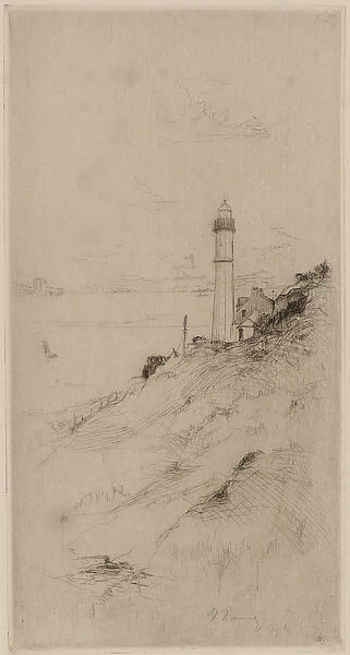 West Lights, Tayport, 1896 (etching)