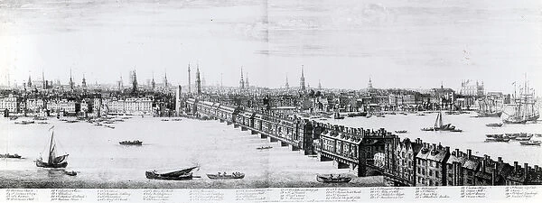 West Front of London Bridge, 1749 (engraving)