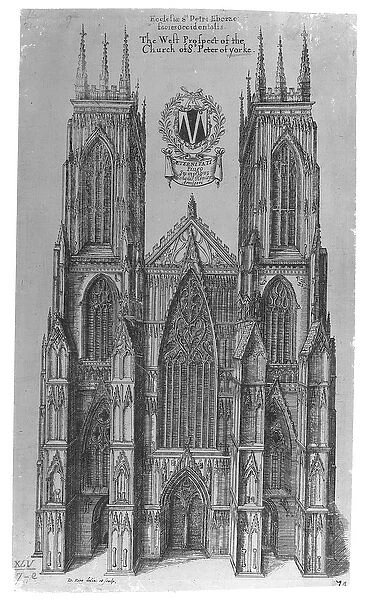 The West Prospect of the Church of St. Peter of York (engraving)