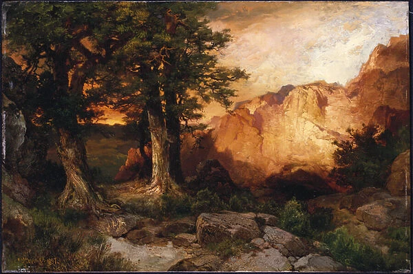 Western Sunset, 1897 (oil on panel)