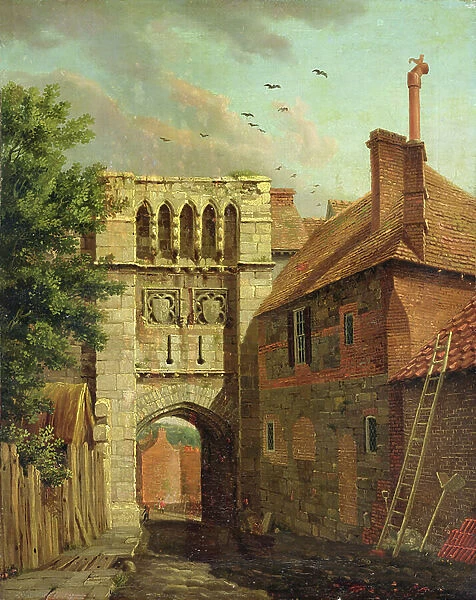 Westgate, Winchester (oil on canvas)