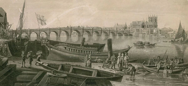 Westminster Bridge, London (engraving)