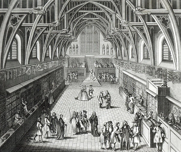 Westminster Hall, The First Day of Term, A Satirical Poem, 1797 engraved by C. Mosley