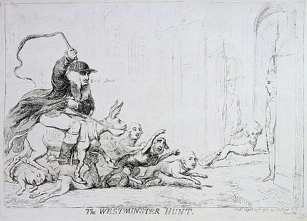 The Westminster Hunt, published by 1788 (hand-coloured etching)
