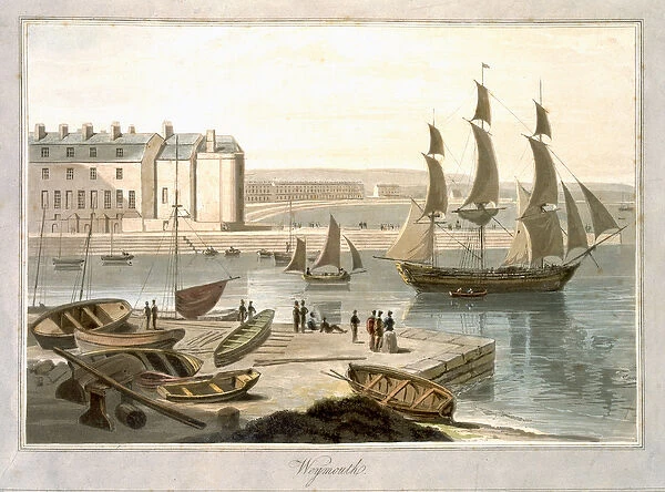 Weymouth Harbour, from A Voyage Around Great Britain Undertaken between the Years