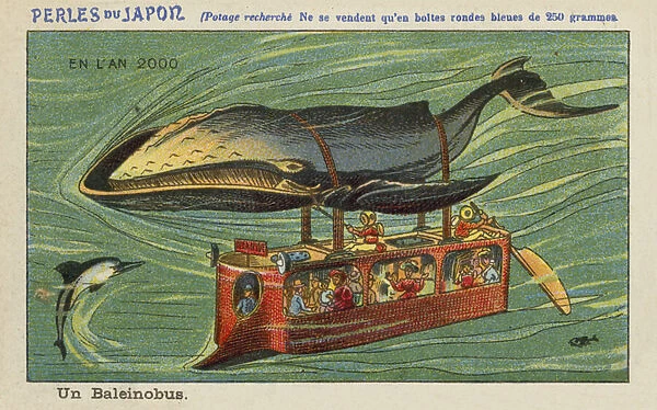 A whale bus in the year 2000 (chromolitho)