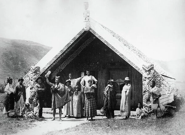 Whare Runanga - Wairoa, c. 1865-70 (b  /  w photo)