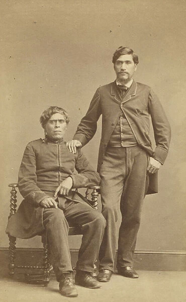 Wharepapa and Horomona Te Atua (Solomon the God) c. 1863 (albumen print)