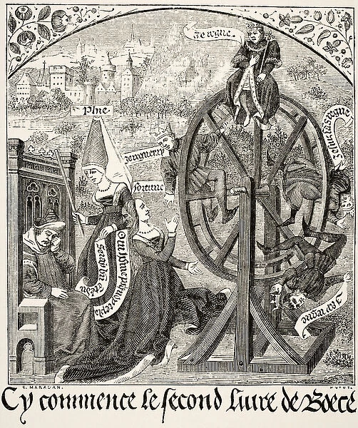 The Wheel of Fortune, from Science and Literature in the Middle Ages